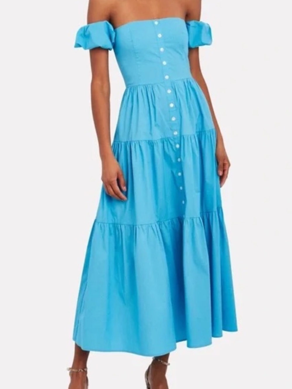 Staud Elio Dress in Bright Blue